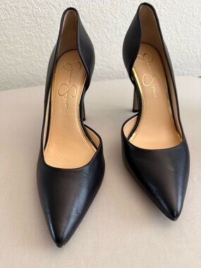 Jessica Simpson Black Pointed D'Orsay Stiletto Pumps